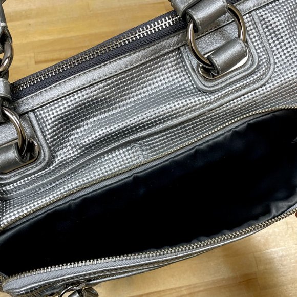 Coach Cambridge Alexa Silver Satchel Bag 14094 Used - Picture 5 of 10